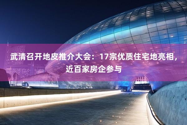 武清召开地皮推介大会：17宗优质住宅地亮相，近百家房企参与